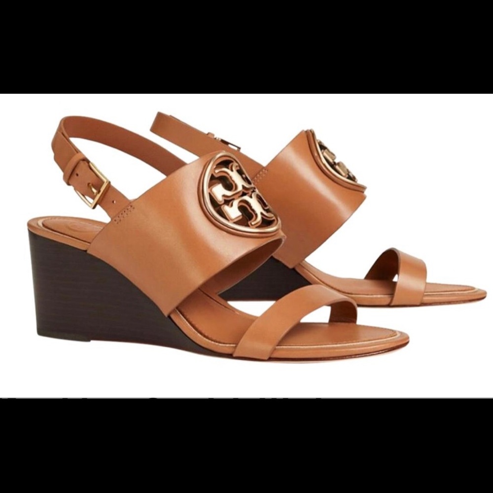 COPY - Tory Burch metal Miller wedge sandal